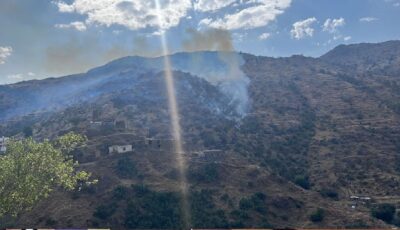اندلاع حريق في جبال بالمندق